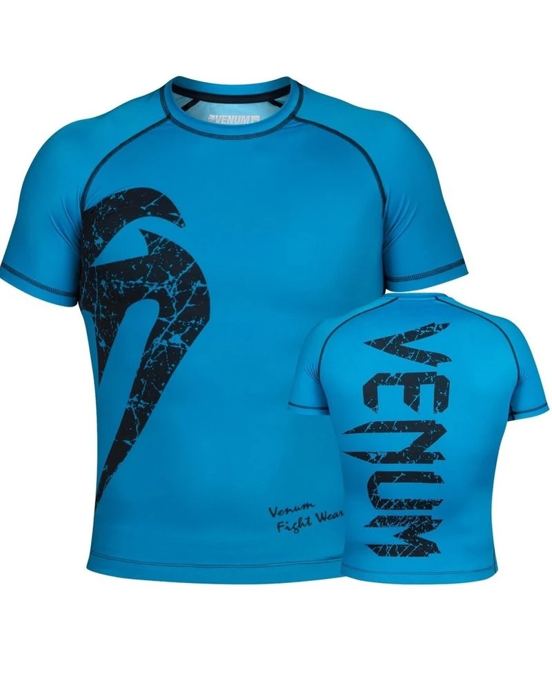 Venum Original Giant Rash Guard S/S Cyan Black - Image 5
