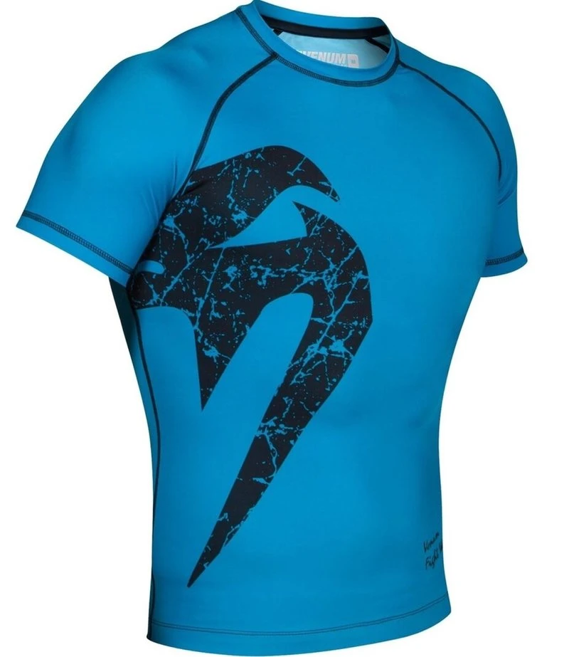 Venum Original Giant Rash Guard S/S Cyan Black - Image 9