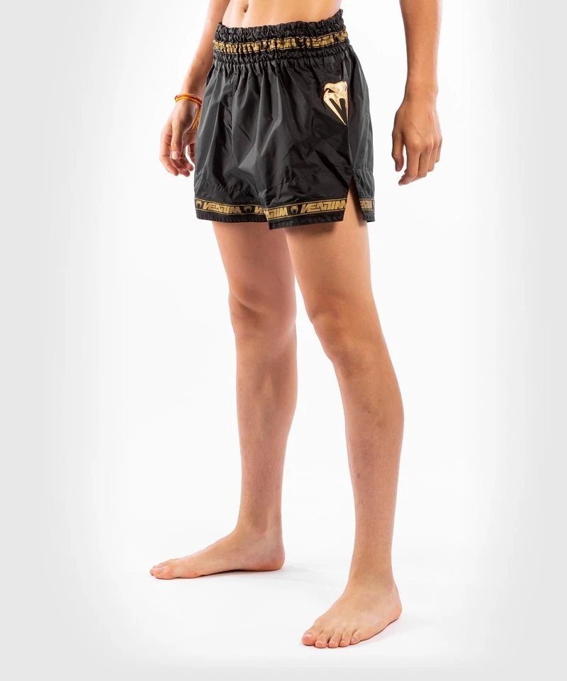 Venum PARACHUTE Muay Thai Kickboks Broekjes Zwart Goud - Image 3