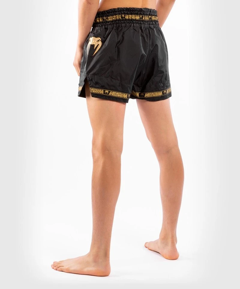 Venum PARACHUTE Muay Thai Kickboks Broekjes Zwart Goud - Image 4