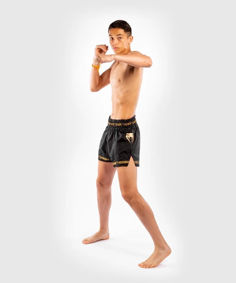 Venum PARACHUTE Muay Thai Kickboks Broekjes Zwart Goud - Image 5