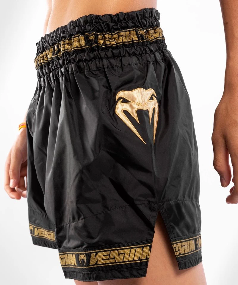 Venum PARACHUTE Muay Thai Kickboks Broekjes Zwart Goud - Image 6