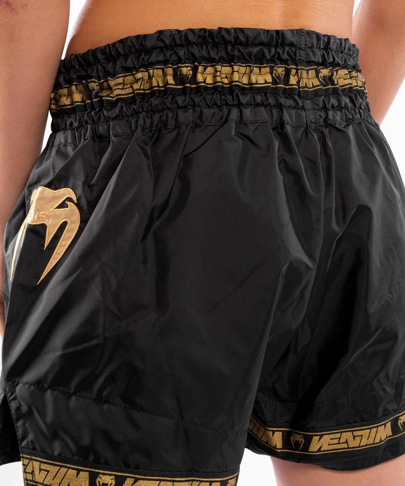 Venum PARACHUTE Muay Thai Kickboks Broekjes Zwart Goud - Image 7