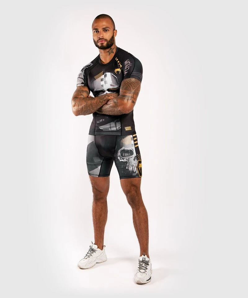 Venum Skull Compression Shorts Zwart Goud - Image 9