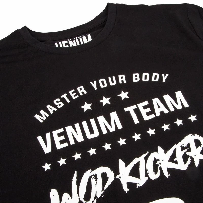 Venum T Shirts Wod Kicker Zwart Wit Venum Fitness Kleding - Image 2