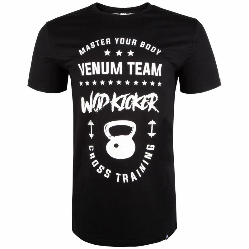 Venum T Shirts Wod Kicker Zwart Wit Venum Fitness Kleding - Image 3