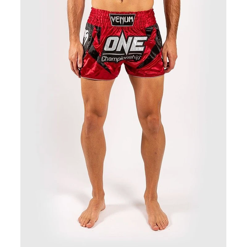 Venum X ONE FC Muay Thai Kickboks Broekje Rood - Image 2
