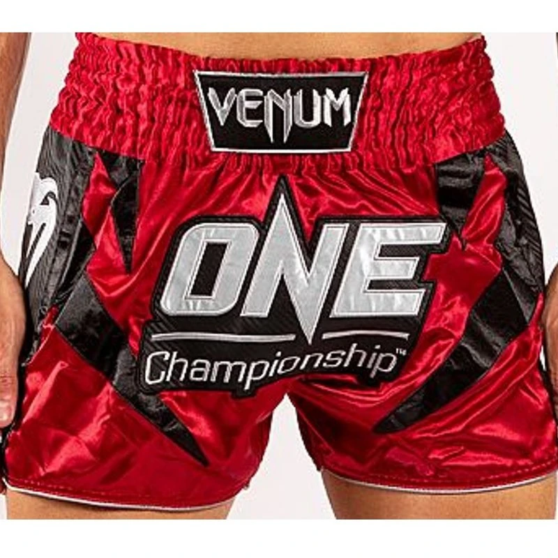 Venum X ONE FC Muay Thai Kickboks Broekje Rood - Image 5